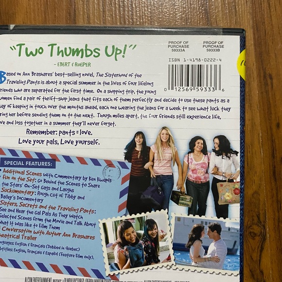 The Sisterhood of the Traveling Pants DVD 📀 Movie Full Screen Edition - Picture 3 of 16
